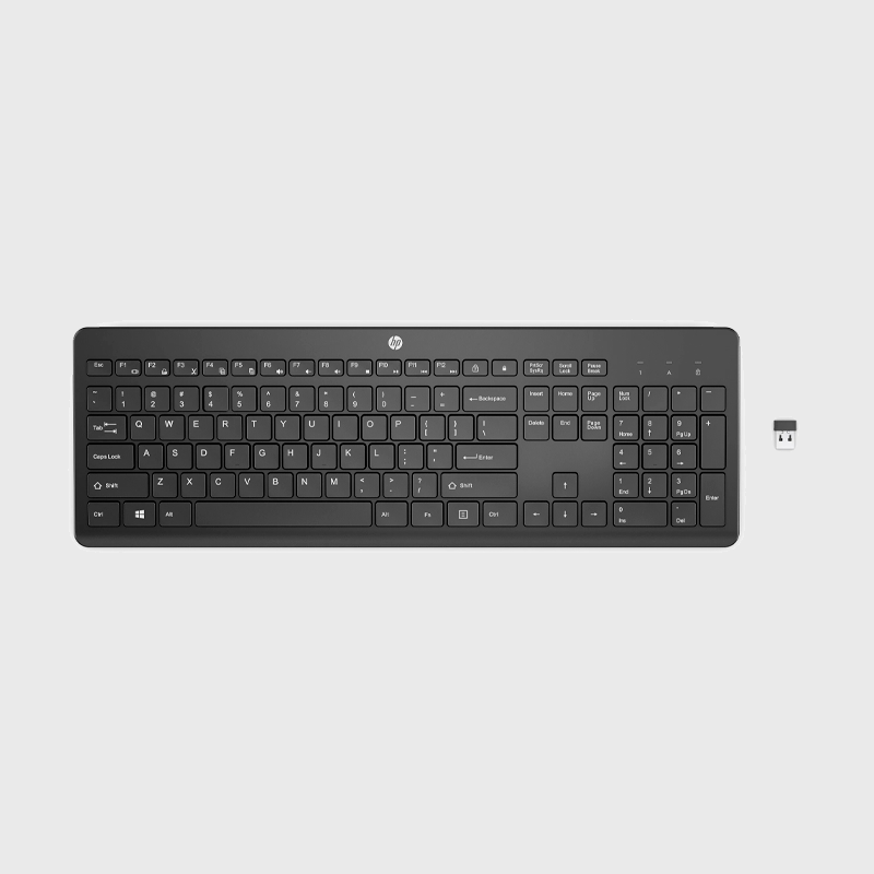 4ee49efe18fd6a43152c80d7bf1ccb04.png Беспроводная клавиатура HP 230 BLK WL KBD (3L1E7AA) — изображение 1
