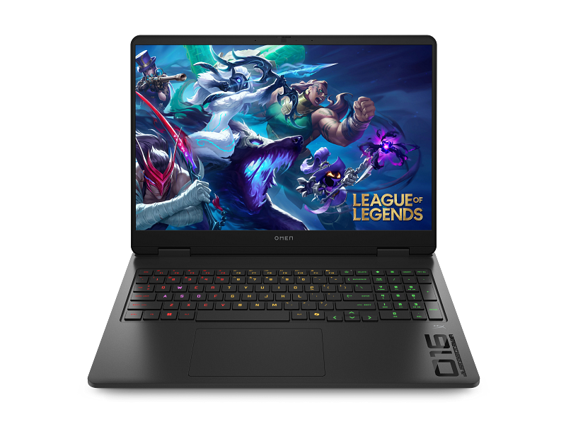 25C1_OMEN_16_Shadow Black_NT_nonFPR_4-Zone_LoL_Art Screen_Core Set_Front_WhiteBG_3970413 Ноутбук HP OMEN Slim Gaming Laptop 16-an0007ci (16" 2560 x 1600, IPS) / Intel Core Ultra 9-285H / 24 ГБ DDR5 / 1024 ГБ SSD (CT7A1EA) — изображение 1