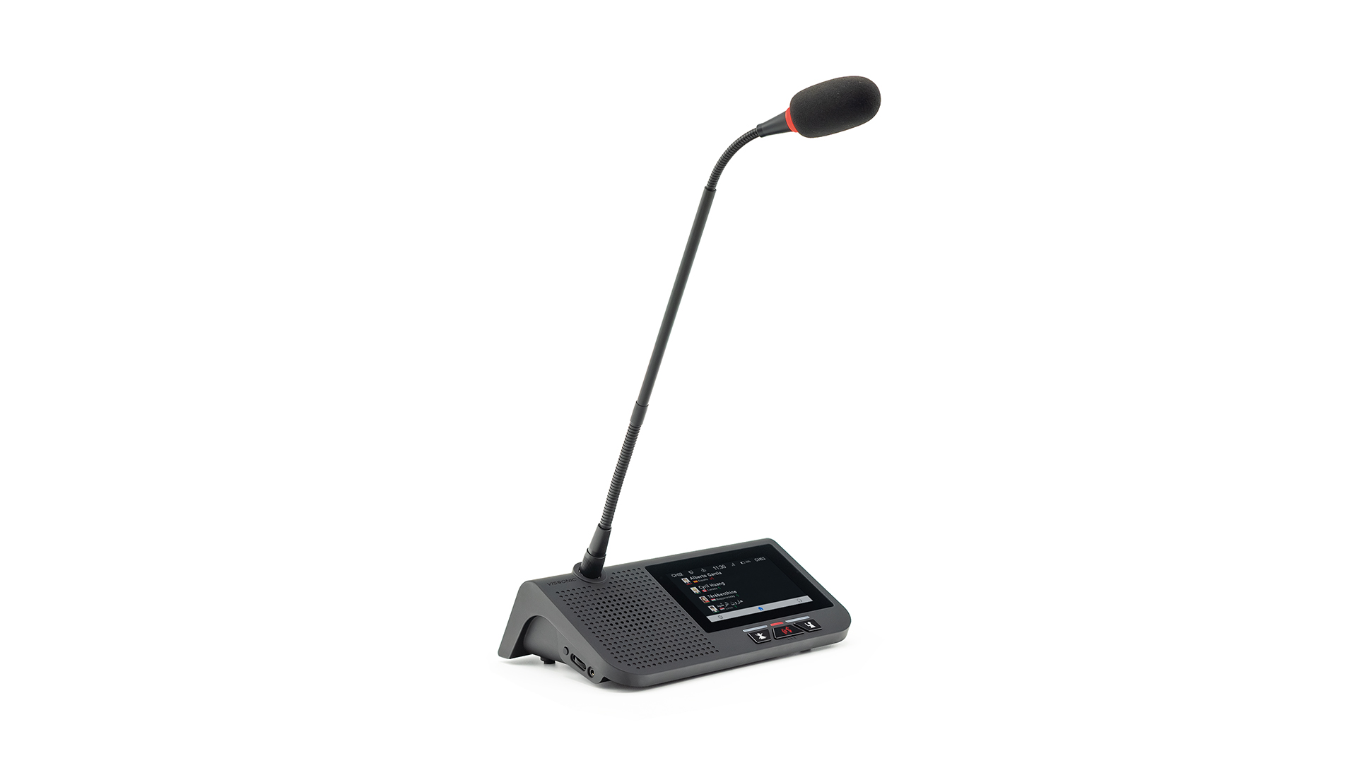 VIS-MAW-T_wireless_Touch_Screen_Unit_Type-c_sideview Универсальный дискуссионный пульт Vissonic VIS-MAW-T — изображение 1